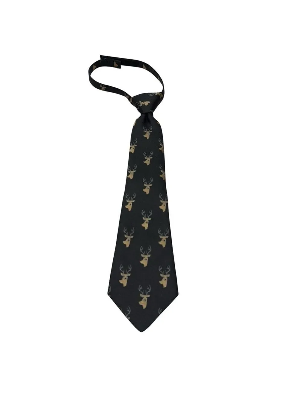 Boys‎ Janie and Jack Tie Size Up to 3 Black Gold Deer
